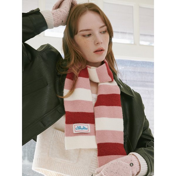 [리퍼브] 3 Stripe Knit Muffler (2 Colors)