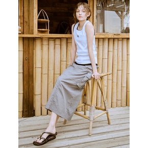 Banding cargo long skirt (2color)