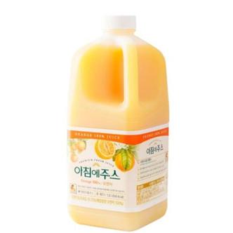  서울우유 아침에 주스 오렌지 1.8L x 2개