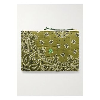 CALL IT BY YOUR NAME 콜잇바이유어네임 반다나 프린트 퀼팅 코튼 파우치 밀리터리 그린 46376663162856873