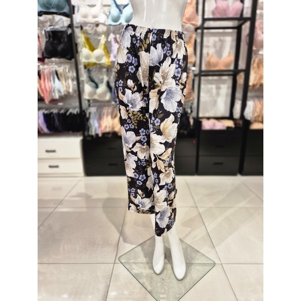 [시흥점] S 와코루) 수입 폴리스판 큰꽃나염 홈웨어 하의 WPA356WP-BK