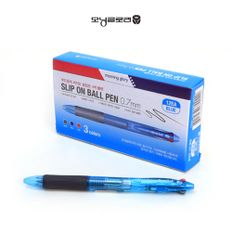 모닝글로리 슬립온 3색 볼펜 0.7 (블루) 1다스 (12개입)