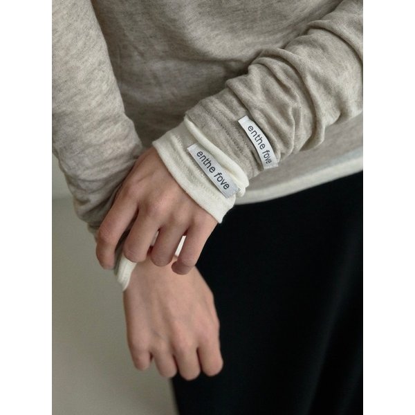 Basic Layered Long Sleebe Tee _ Ivory