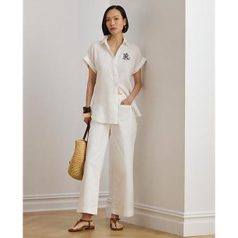 로렌 랄프 로렌 스트레치 치노 와이드 레그 크롭 팬츠(WMLRPNTSBV20332100)