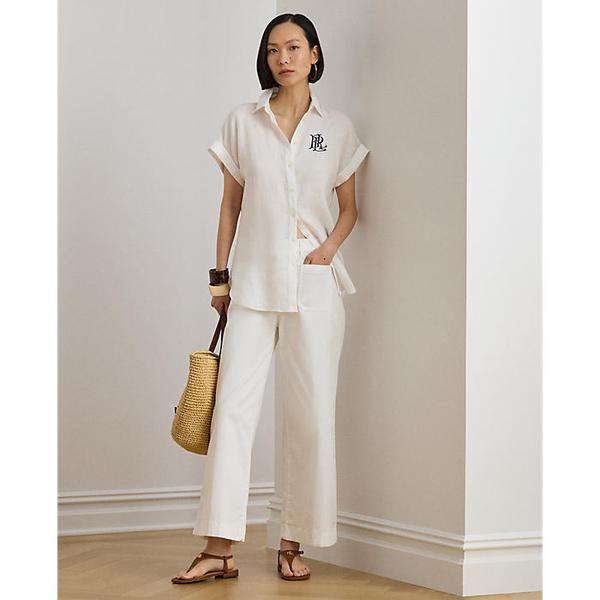 스트레치 치노 와이드 레그 크롭 팬츠(WMLRPNTSBV20332100)