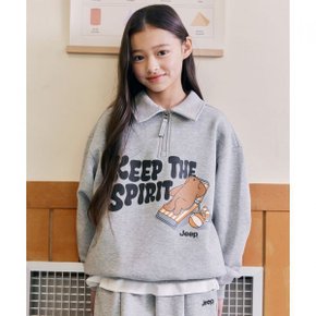 지프 JEEP키즈 KIDS 베어 카라 반집업 맨투맨KR5TSU853MG 225484
