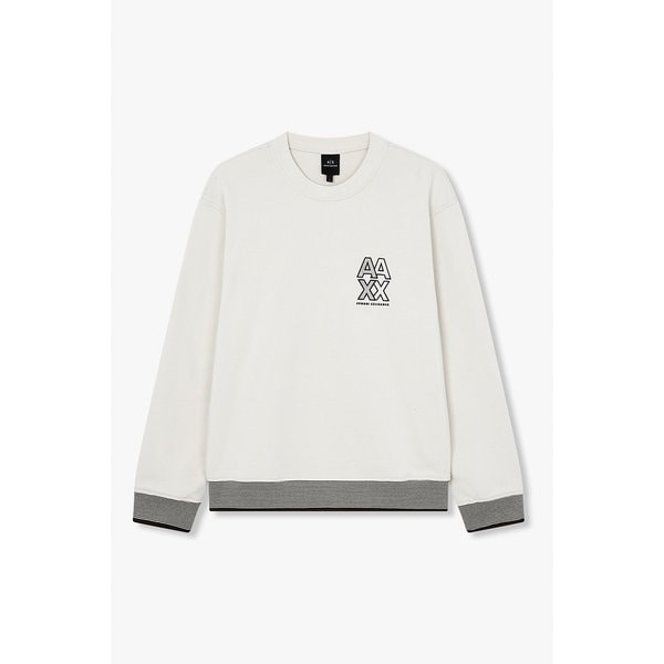 남성 더블 자수 로고 크루넥 맨투맨 A415331014000