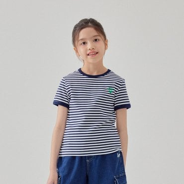 Lee Kids 스트라이프 링거 티셔츠 네이비 LK2502ST77NA