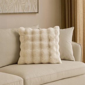 발렌 퍼 쿠션커버 50*50_아이보리