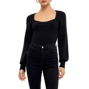 4555077 Endless Rose Ribbed Bishop Sleeve Top