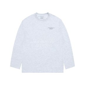 BASIC LOGO NEEDLEWORK LONG SLEEVE T-SHIRT MELANGE 베이직니들워크 긴팔 멜란지 LSLBAN-MEL