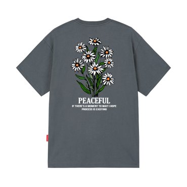 트립션 DAISY FLOWER BUNDLE GRAPHIC 티셔츠 - 그레이