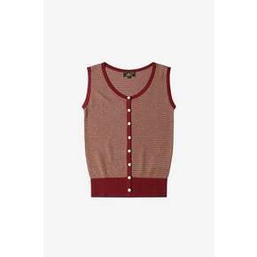 (W)GIORGIA – SLEEVELESS CARDIGAN_Burgundy_LSTA1PO09W