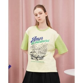 LFTAM23630 컬러 루즈핏 티셔츠 (온라인판매)
