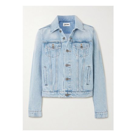 JEAN PAUL GAULTIER 프린트 데님 재킷 라이트 블루