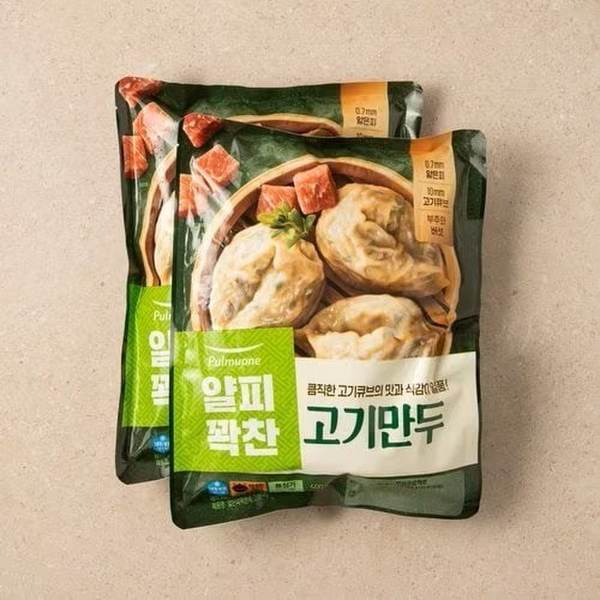 [1+1][쿠폰 적용가:8,982원] 얇은피 꽉찬속 고기만두 400g*2
