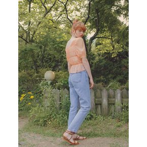 Bubble Square Blouse_Apricot