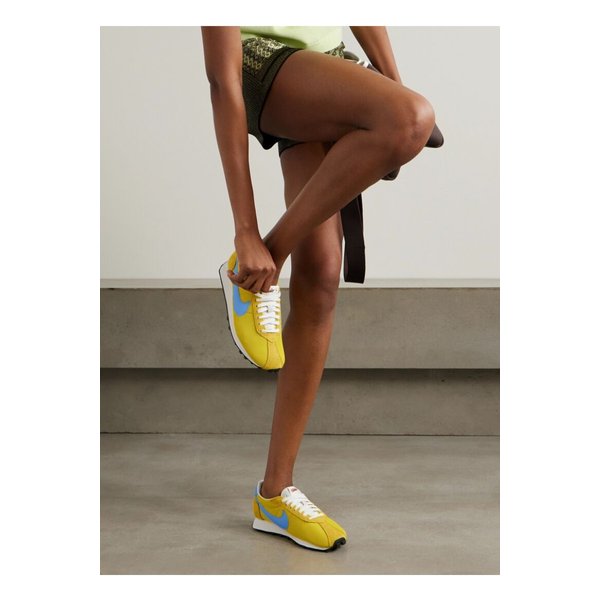 Ld-1000 가죽 브러시드 스웨이드 트리밍 메시 스니커즈 브라이트 옐로 1647597353248277