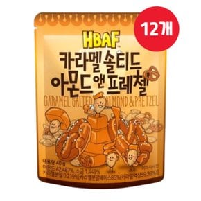 바프 카라멜 솔티드 아몬드 앤 프레첼 40g x 12개