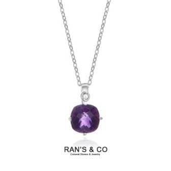 RAN'S&CO [란스앤코] RAN`S&CO 천연자수정(1.5캐럿) 스퀘어 목걸이