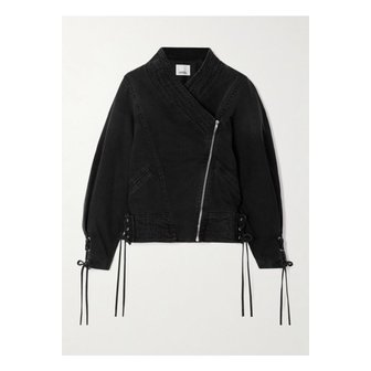 이자벨마랑 에디나 레이스업 패널 데님 재킷 블랙 1647597357878962