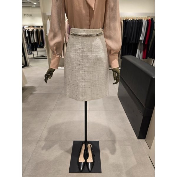 [파주점] 트위드 체인 벨트 A라인 스커트 JR3A0SK151
