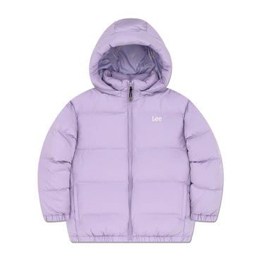 Lee Kids 트위치 로고 레귤러핏 숏푸퍼 덕다운 숏패딩 라벤더 LK2404DP01LV