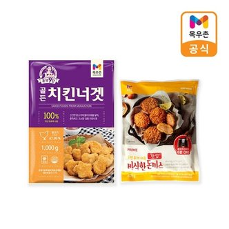 목우촌 주부9단 골든치킨너겟 1kg + 프라임 한입 돈까스 500g