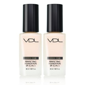  VDL 커버스테인 퍼펙팅 파운데이션 30ml M01 (13호 뽀얀 핑크톤) 2개