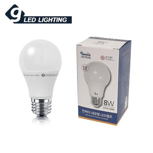 램프다마 LED전구 컨버터 내장형 전구색 건식8W LED 램프 다마 LED전구 LED램프(1)