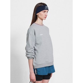 Track Volume Point Round Sweatshirt_Melange Gray