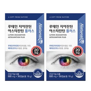 루테인 지아잔틴 아스타잔틴 플러스 500mg x 30캡슐 2박스