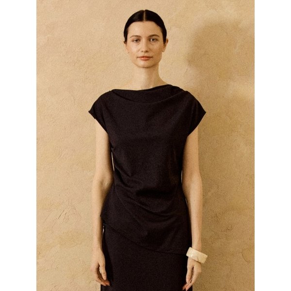 Ponte Stretch Boatneck Top Deep Navy