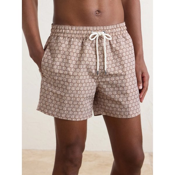 프레스코볼 카리오카 스트레이트 레그 미드 렝스 프린트 스윔 쇼츠 46376663163012952