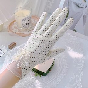 에이오 여성 망사 레이스 운전장갑 자외선차단 손가락 장갑