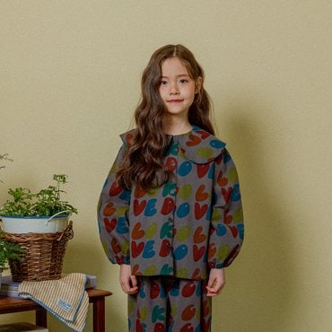 아베끄뚜아 [케이드코코] 코코 전판 라운드 카라 블라우스