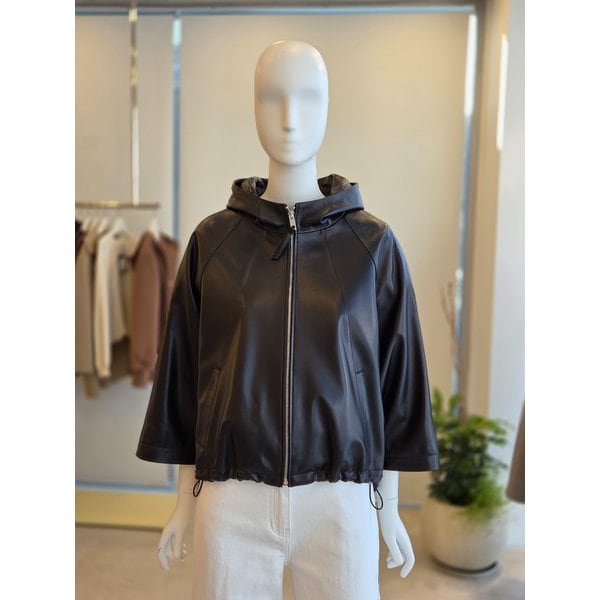 [여주점] [더 아이잗] 여성 양가죽반후드 가오리핏 자켓 (IS4A3LT021)
