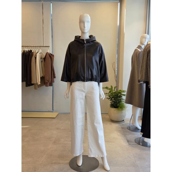 [여주점] [더 아이잗] 여성 양가죽반후드 가오리핏 자켓 (IS4A3LT021)