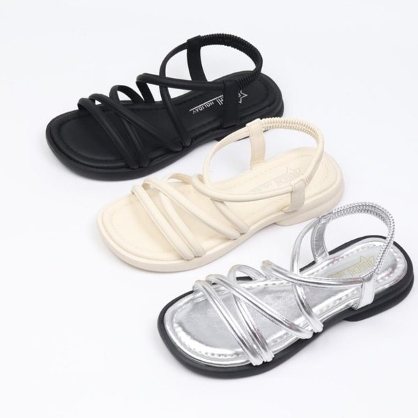 [옷자락] 여성 여름 무지 글래디에이터 스트랩 캐주얼 샌들