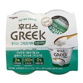 일동 후디스 그릭요거트 무설탕 저지방 80g4 x 2개 e46938