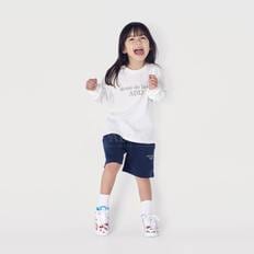 KIDS BASIC LOGO LONG SLEEVE T-SHIRT CREAM 키즈긴팔티 베이직로고 크림