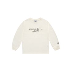 KIDS BASIC LOGO LONG SLEEVE T-SHIRT CREAM 키즈긴팔티 베이직로고 크림