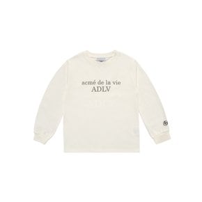 KIDS BASIC LOGO LONG SLEEVE T-SHIRT CREAM 키즈긴팔티 베이직로고 크림