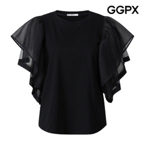 쉬폰 플레어 소매 티셔츠 (GQ4TS025F)