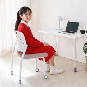 VX305 팔걸이없는의자 회의실 학생용 공부 집중력 바퀴없는 스터디카페 학원 공부방