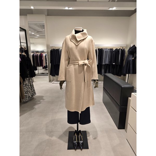 [파주점] 헤링본 와이드 칼라 롱 코트 JPAA0CTH59
