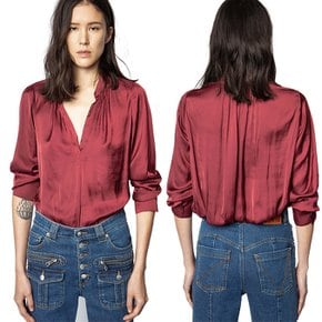 Zadig and Voltaire Tink Satin Tunic WJCP3202F Burgundy 쟈딕앤볼테르 팅크 사틴 투닉