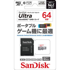 샌디스크 닌텐도 스위치 울트라 마이크로 SDXC UHS-I 카드 64GB 메모리