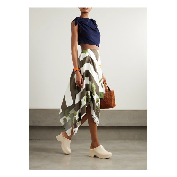 파울라 이비자 크롭 노티드 코튼 혼방 저지 티셔츠 네이비 1647597335543014