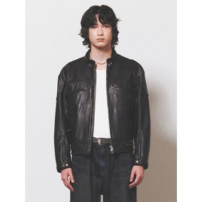 racing leather jacket m_black